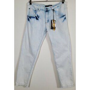 Maxi Milian Men's 34 / 30 Bleached Blue Jeans Soft Denim New Tags